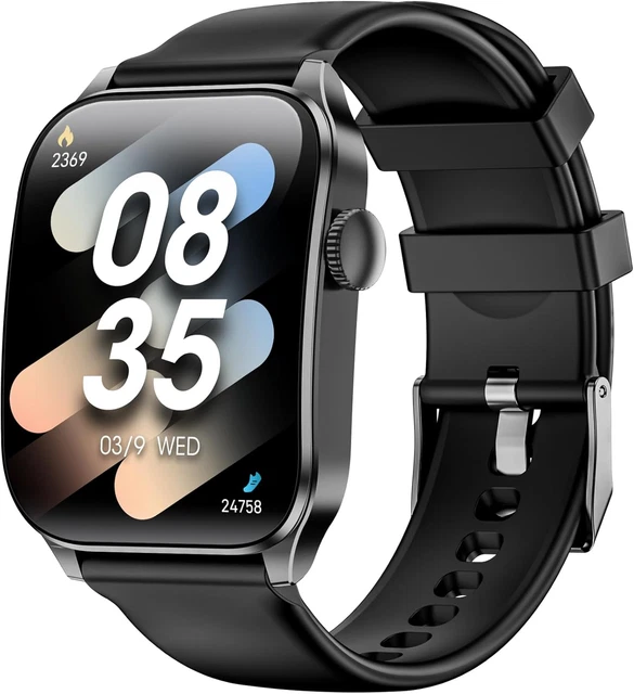 SMARTWATCH CON EFFETTUA/RISPOSTA Chiamate, 1.85" Orologio Smartwatch Uomo 296919311347