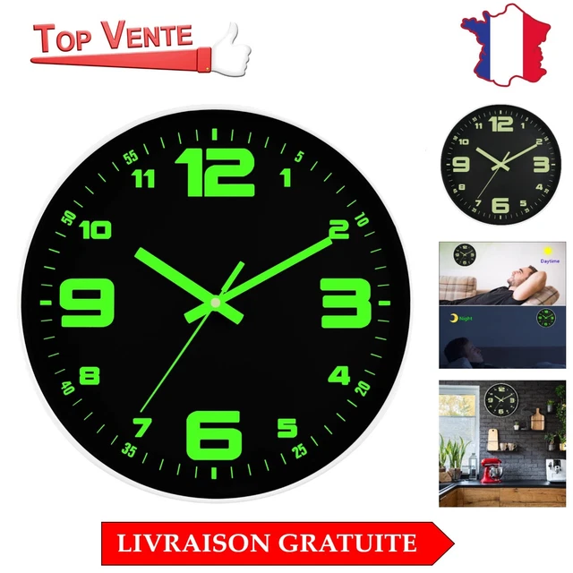 Horloge murale 30 cm Design marbre sans bruit de tic-tac silencieux grands chiffres Horloge murale 30 cm Design marbre sans bruit de tic-tac silencieux grands chiffres