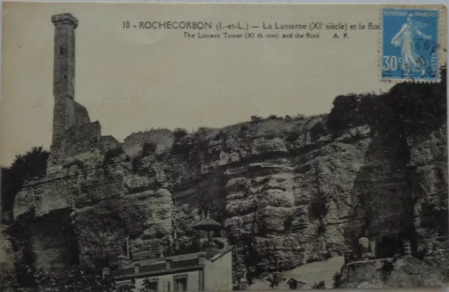 Rochecorbon 37 CPA La Lantern (Xie Century) and The Rocher Good Condition 1926