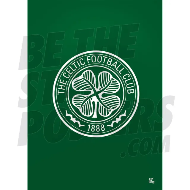 Celtic FC Crest Poster PRODOTTO CON LICENZA UFFICIALE A4 A3 A2