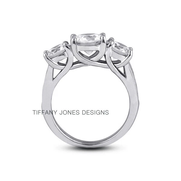 3.68ct F-VS2 Round Natural Certified Diamonds 18k Gold Classic Engagement Ring