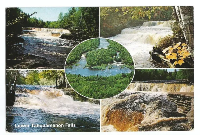 Lower Tahquamenon Falls Michigan MI Postcard
