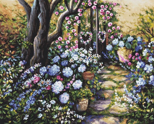 Kit de punto de cruz contado LetiStitch - LETI 982 Wonderland Garden