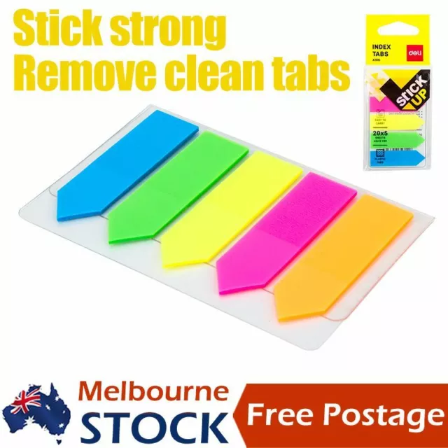 Deli Index Tabs Stickers Sticky Notes Page Markers Memo Arrow Strips 200 Sheets