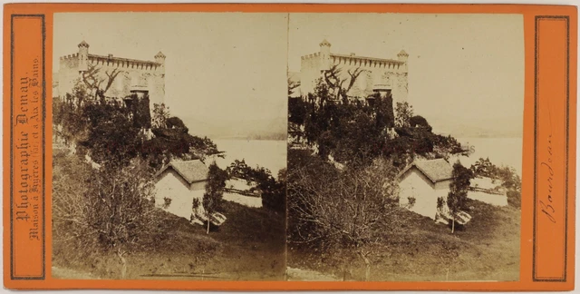 Frankreich Bourdeau Savoie Foto Stereo Demay c1865 Vintage Albumin