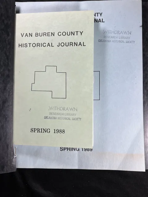 Van Buren County Arkansas Historical Journal 1988 thru 1989 8 Issues Bound