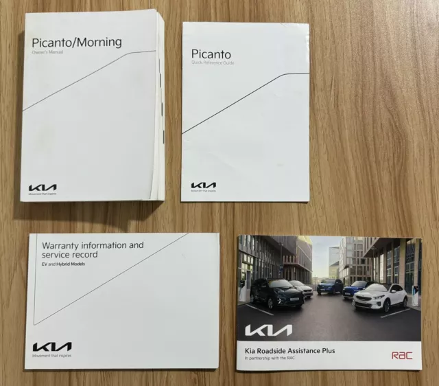 Genuine Kia Picanto/Morning 2020-2024 Owners Manual Handbook Service Book