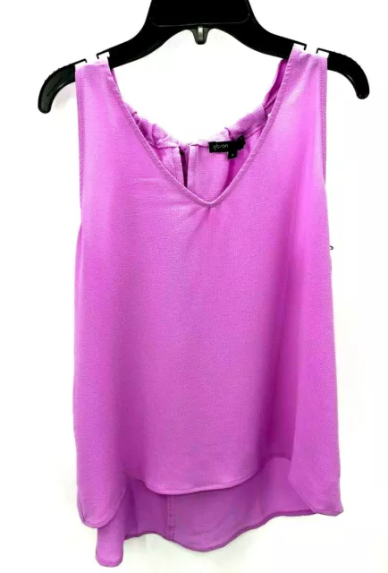 Gibson Top Womens Small Pink Sleeveless Tie Back Sleeveless Flowy Blouse