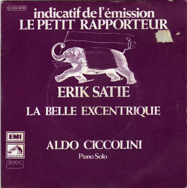 Tv Ost Le Petit Rapporteur Erik Satie / Aldo Ciccolini French 45 Single