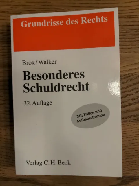 Besonderes Schuldrecht von Hans Brox (2007, Taschenbuch) 32. Auflage