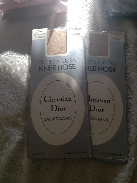 Vintage Christian Dior  Knee Hose One Size Colour MARIGNAN Two