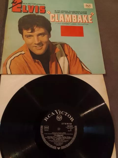 ELVIS PRESLEY CLAMBAKE GER  Original TELDEC 1967 Black RCA Victor LSP 3893