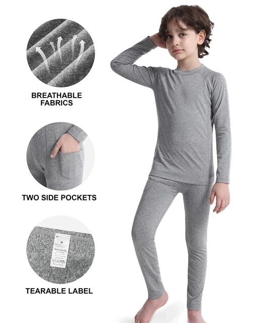 Roadbox Jungen Basisschicht Thermo Langarm T-Shirt Hose schnell trocknend, Größe XL