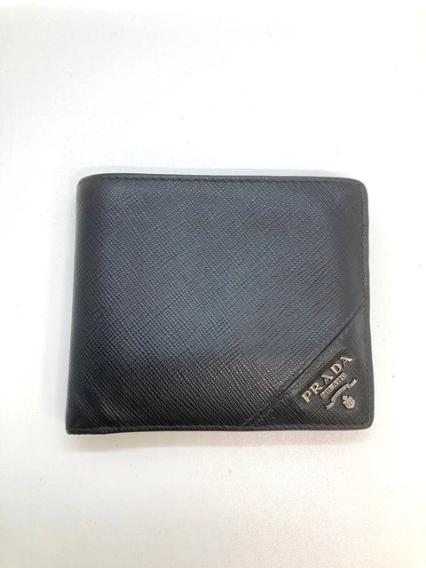 usato PRADA Portafoglio bifold 2MO738 Pelle Saffiano nero NERO 12797