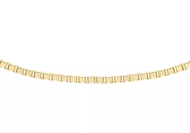 9CT Yellow Gold Venetian Box Chain 18"