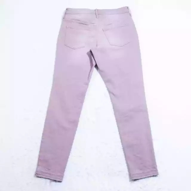 Mossimo Jeans Womens 6 - 29x28 High Rise Skinny Distressed Dusty Rose Pink 2