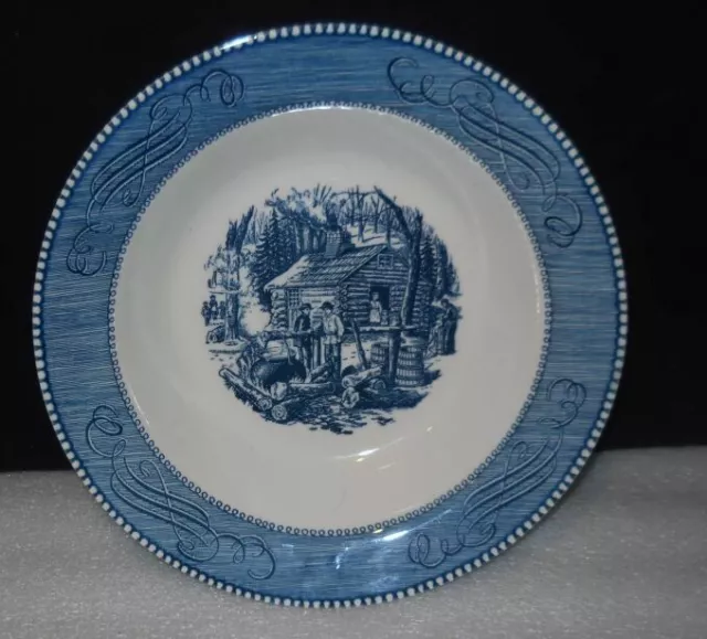 Currier And Ives Royal Serving Bowl 9” Maple Sugaring