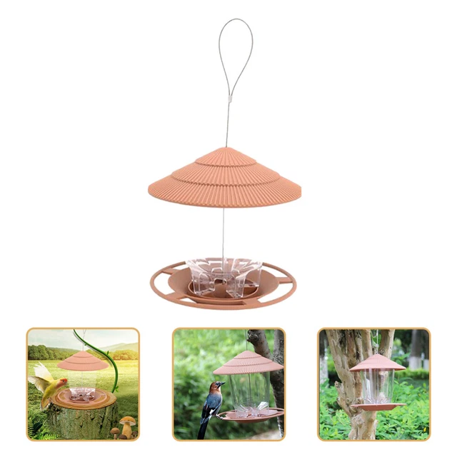 Mangiatoia Per Uccelli In Metallo Garden Mile Con Catena Sospesa E Ombrello Per Uccelli Selvatici In Metallo In Stile Antico Con Gancio Sospeso Mangiatoia Per Ombrello In Metallo 90070571