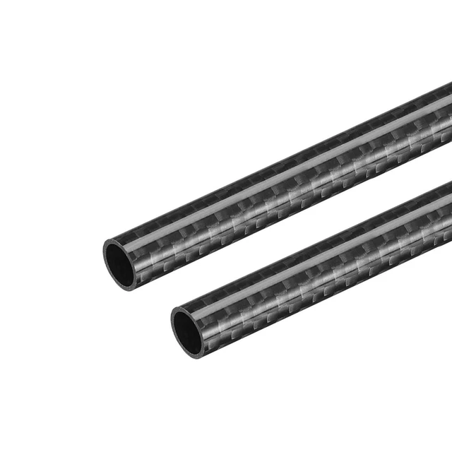 Carbono Fibra Redondo Tubo 8x6x330mm 3K Rollo Envuelto Brillante Superficie 2uds