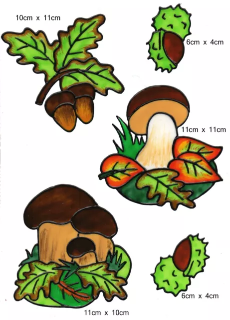 Window Color Bild Fensterbild Aufkleber  "  Pilz Kastanie   " 201