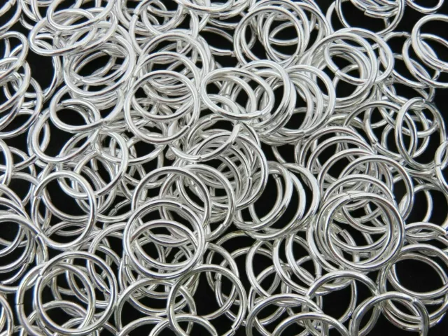 40 Pcs  18mm Large Silver Plated Open Jump ring Connector Heavy Duty Strong Q107