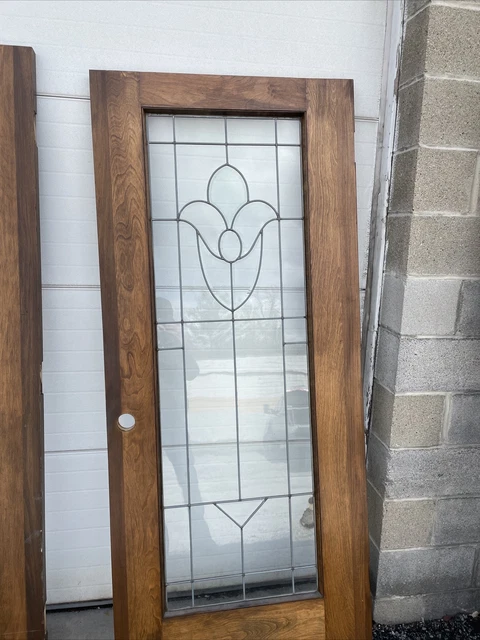 Martol 410 Antique Tulip Beveled Glass Birch Door 33 7/8 X 78.5