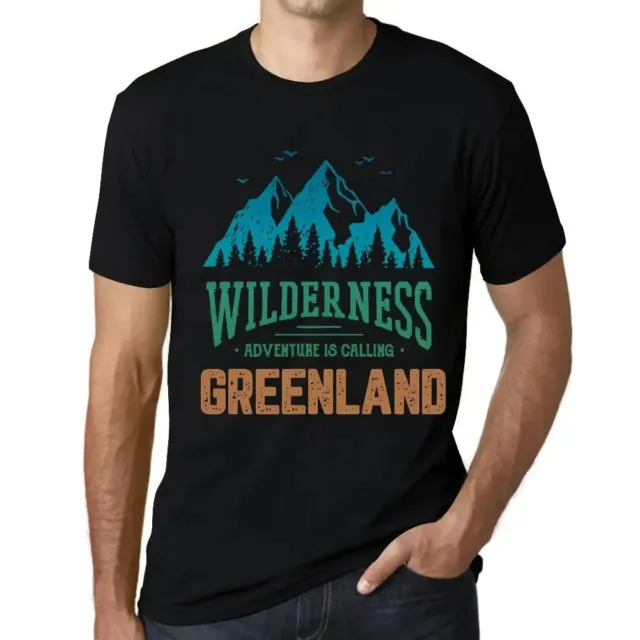 Men's Graphic T-Shirt Wilderness, Adventure Is Calling Greenland Eco-Friendly