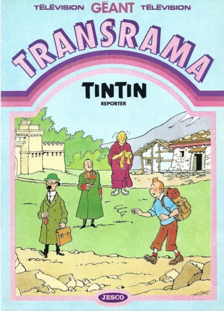 Eo Hergé Transrama Géant Tintin Reporter Jesco 1984 Décor + Décalcomanies