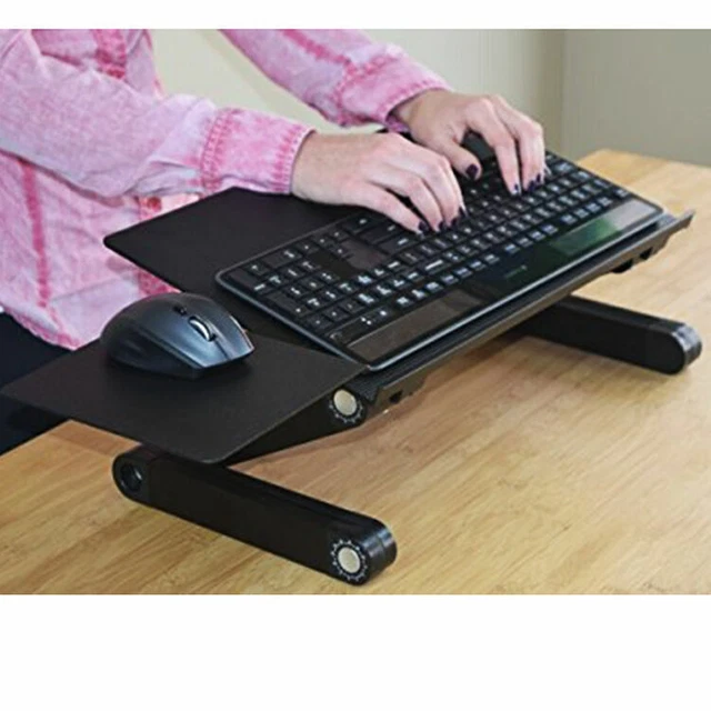 Adjustable Ergonomic Computer Keyboard Stand Black Key Board Tray and Mouse Pad