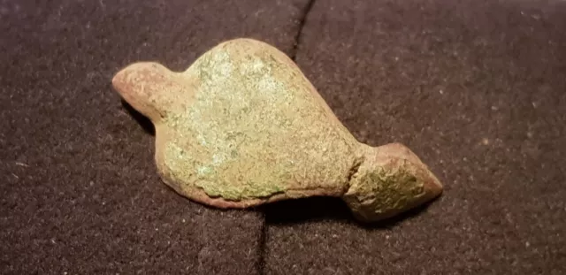 Superb post Medieval copper alloy mount found in Britain 1970s L72k