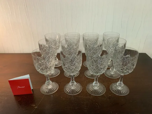 3 verres à vin blanc modèle Colbert en cristal de Baccarat (prix à la pièce)