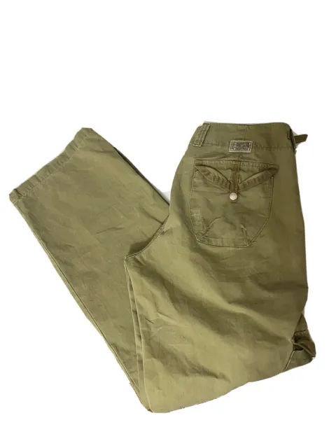 Military  Army Y2K Festival Cargo Pants  Low Rise Pockets Lucky Distressed 8