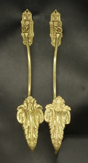 Large Pair Of Tie Backs Louis Xv Style Era 19Th - Bronze - French Antique