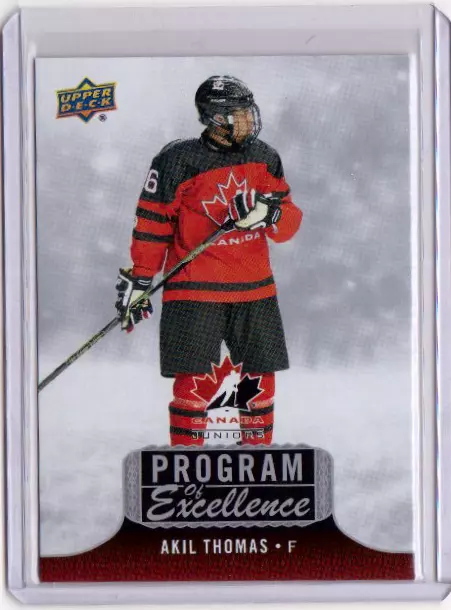 AKIL THOMAS 17/18 Upper Deck Team Canada Juniors Program of Excellence Rookie