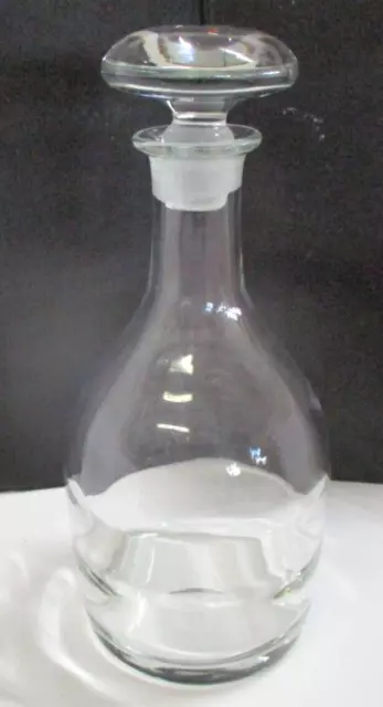 Nice Heavy Clear Glass Unmarked Decanter