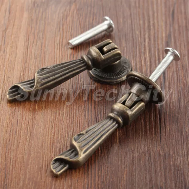 8x Retro Door Pull Handles Dresser Cupboard Drawer Closet Drop Cabinet Knobs