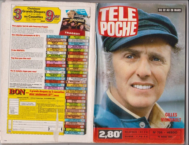 TELE POCHE 1980 N°736 Complet Gilles Vigneault EUR 8,00 - PicClick FR