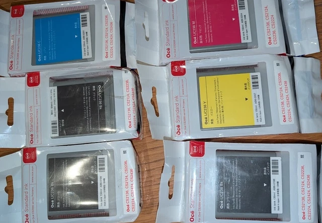 Lot De 5 Cartouches D'encre OCE D'origine - CS-2124/2136/2224/2236 - Set IJC-236 MBK, BK, C, M, Y - Neuf