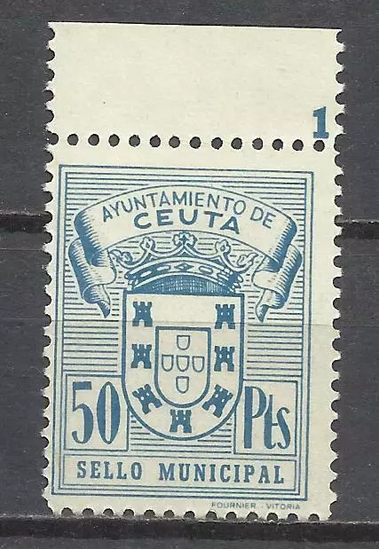 8027-Antiguos Sellos Fiscales Ayuntamiento Ceuta España Norte Africa Mnh**.Spain