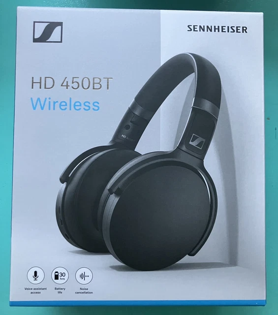 Sennheiser HD 450BT Noise-Cancelling Wireless Bluetooth Headphones (Black)  SEBT4 