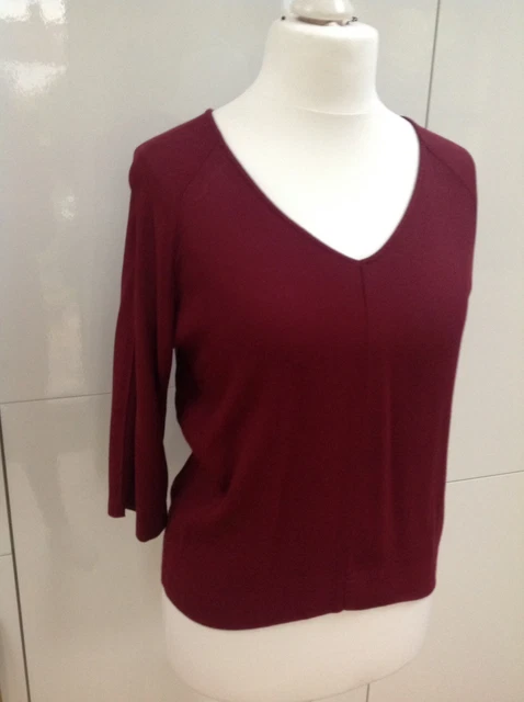 Top da donna rosso bordeaux Topshop taglia 8