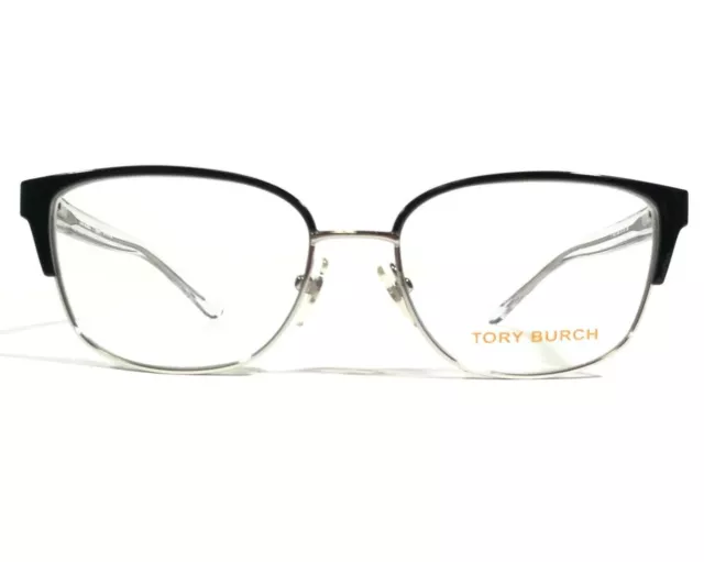 Tory Burch TY 1052 3059 Eyeglasses Frames Black Clear Silver Square 51-16-135