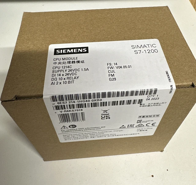 Siemens CPU 1214C S7-1200 6ES7214-1HG40-0XB0 neu Original Verpackt