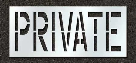RAE STL-116-72429 Pavement Stencil,Private,24 in