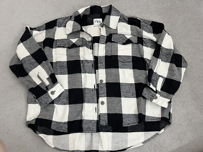 zara checkered shacket