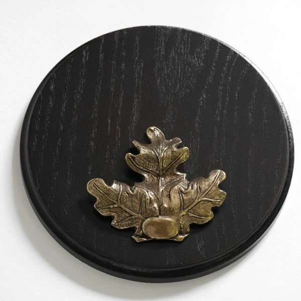 Placa de Jabalí Tablero Keiler Gewaffbrett Oscuro AF17cm Con Hoja Roble Grande