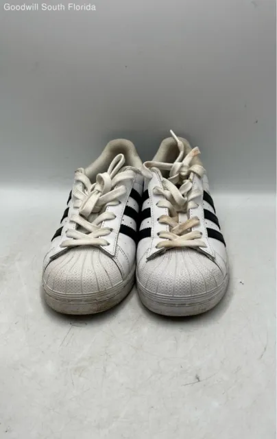 Adidas Unisex Kids Superstar C77154 White Low Top Lace Up Sneakers Shoes Size 5