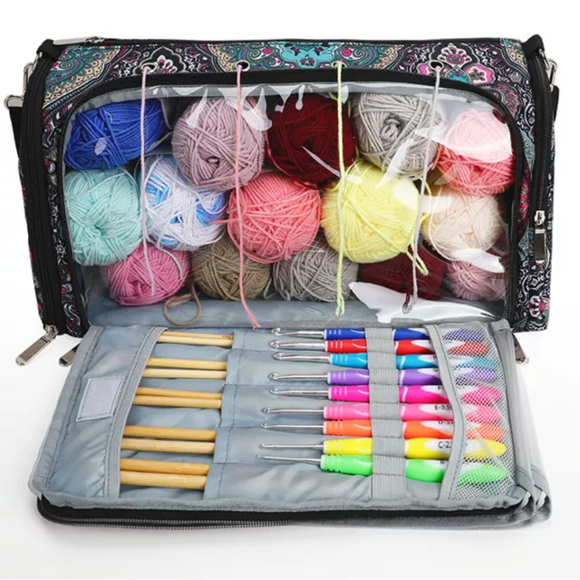 Accessories Home Travel Knitting Needles Crochet Hooks Portable Case Storage Bag 3