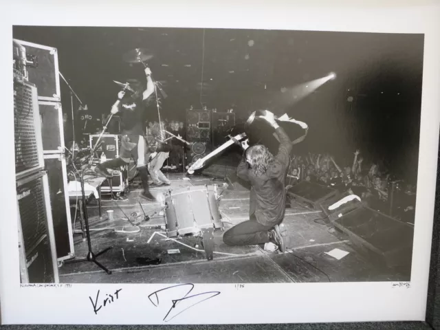 Nirvana signed photo #1 Cow Palace 1991 Proof Coa! Kurt Cobain Dave Grohl Krist