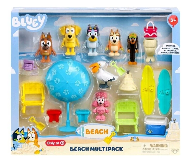 BLUEY FIGURE & Accessory Beach Multipack BRAND NEW EXPEDITED SIHPPING